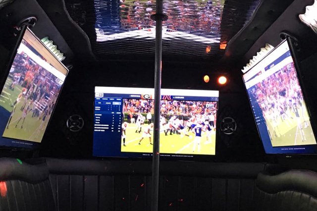 big tvs on bus