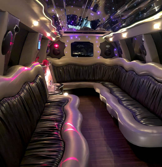 Limo bus rental Albany with bar area